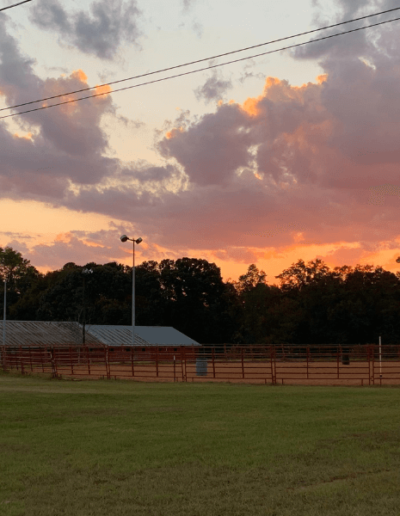 A beautiful sunset on the Hawk Feather Ranch