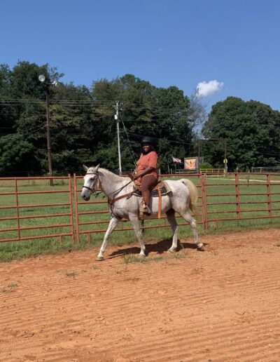 Star student Nakeya riding her bestie, Silver