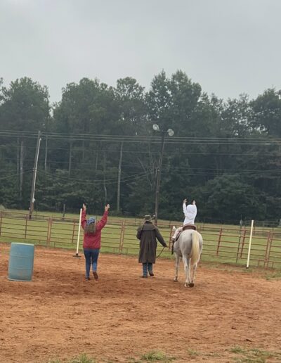 Beginner riding lesson